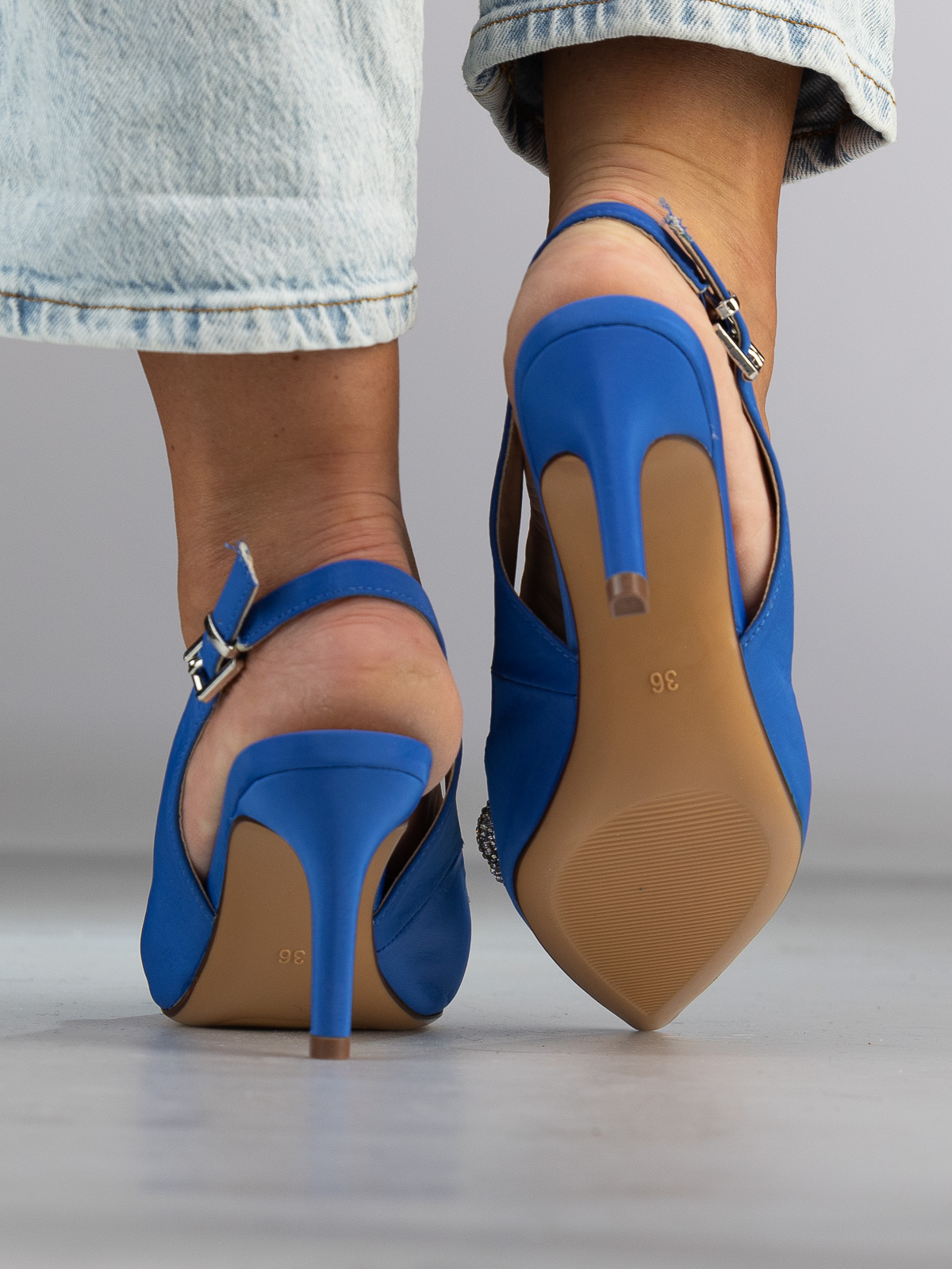 Dester Satin Turquoise Pumps - Trapes Sko