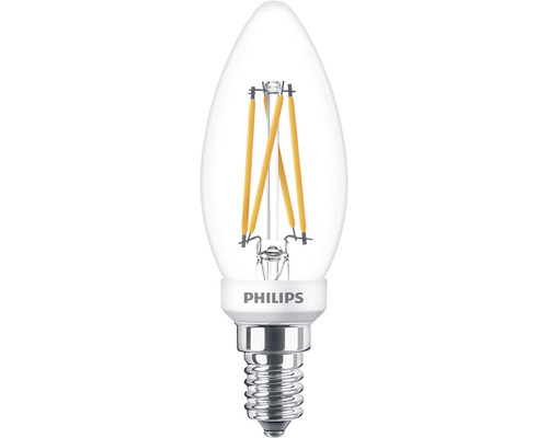 LED kaarslamp, dimbaar, B35 helder, E14/3,4W (40W equivalent), 470 lm, 2200-2700 K, warm wit, warme gloed