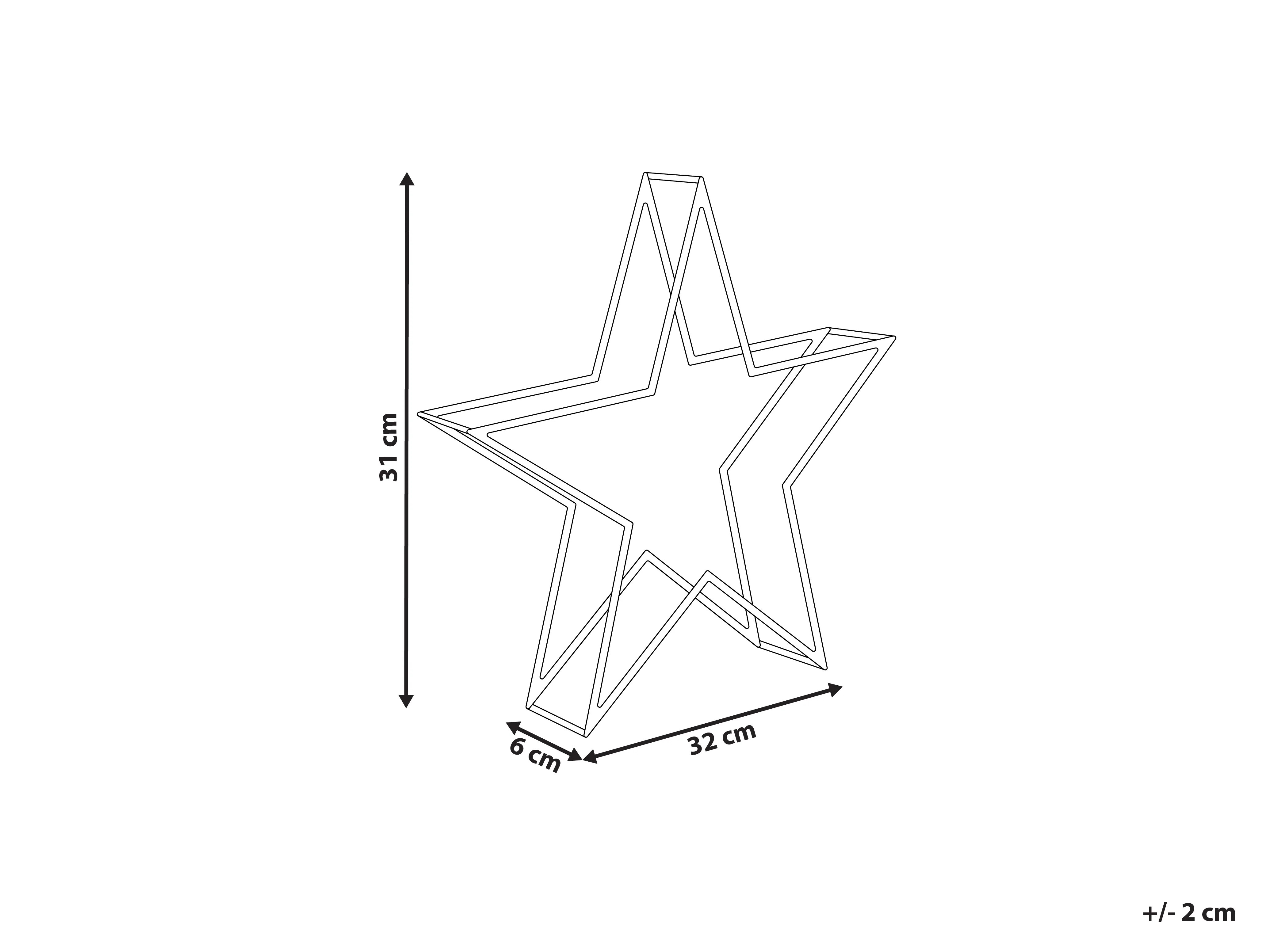 Buitendecoratie LED SIMO Ster 31 cm Wit