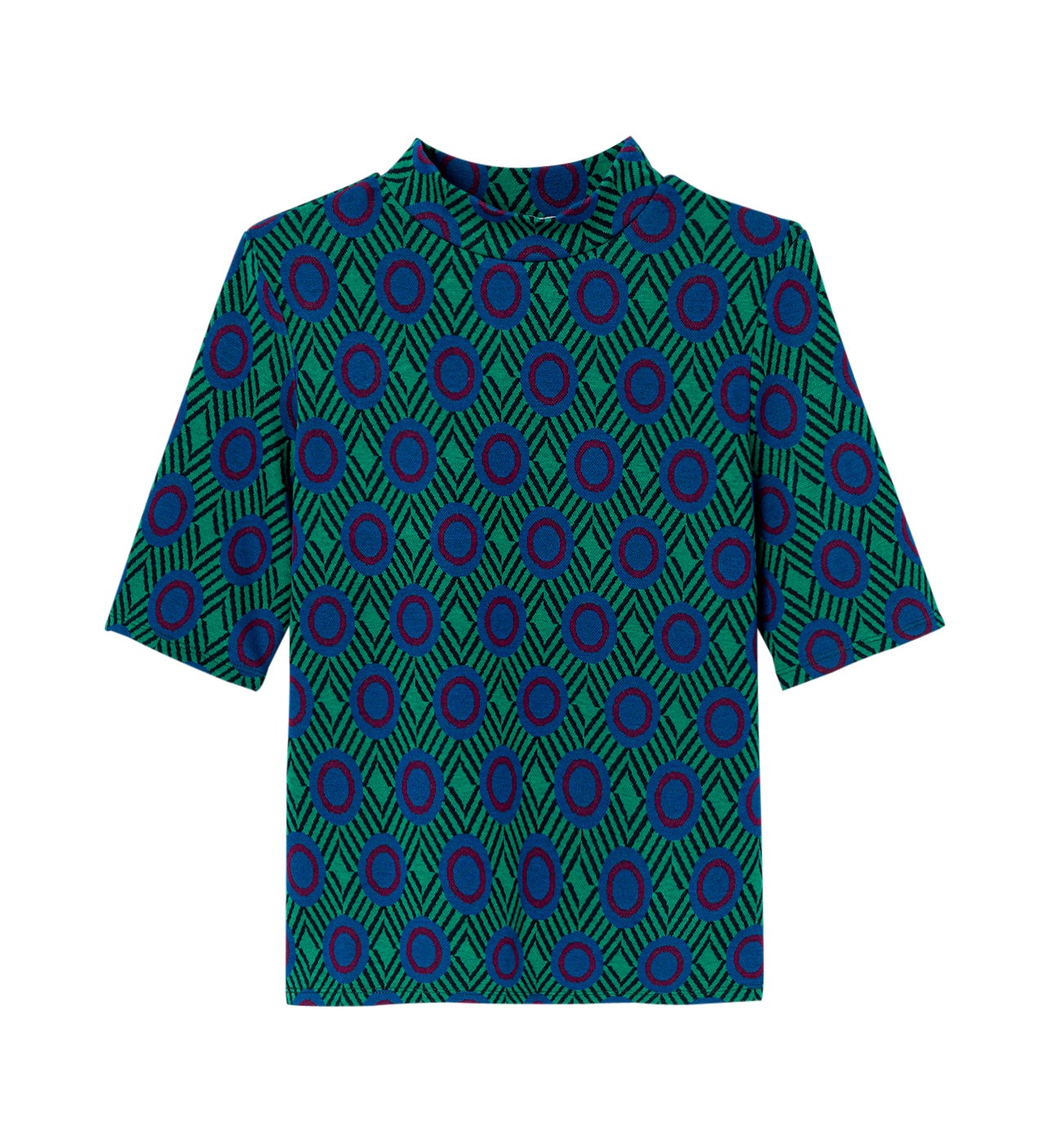 Top manches courtes Femme - Imprimé vert