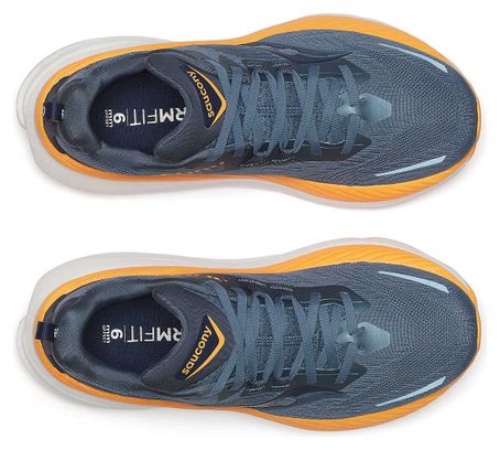 Chaussures Running Saucony Hurricane 24 Bleu/Orange Femme