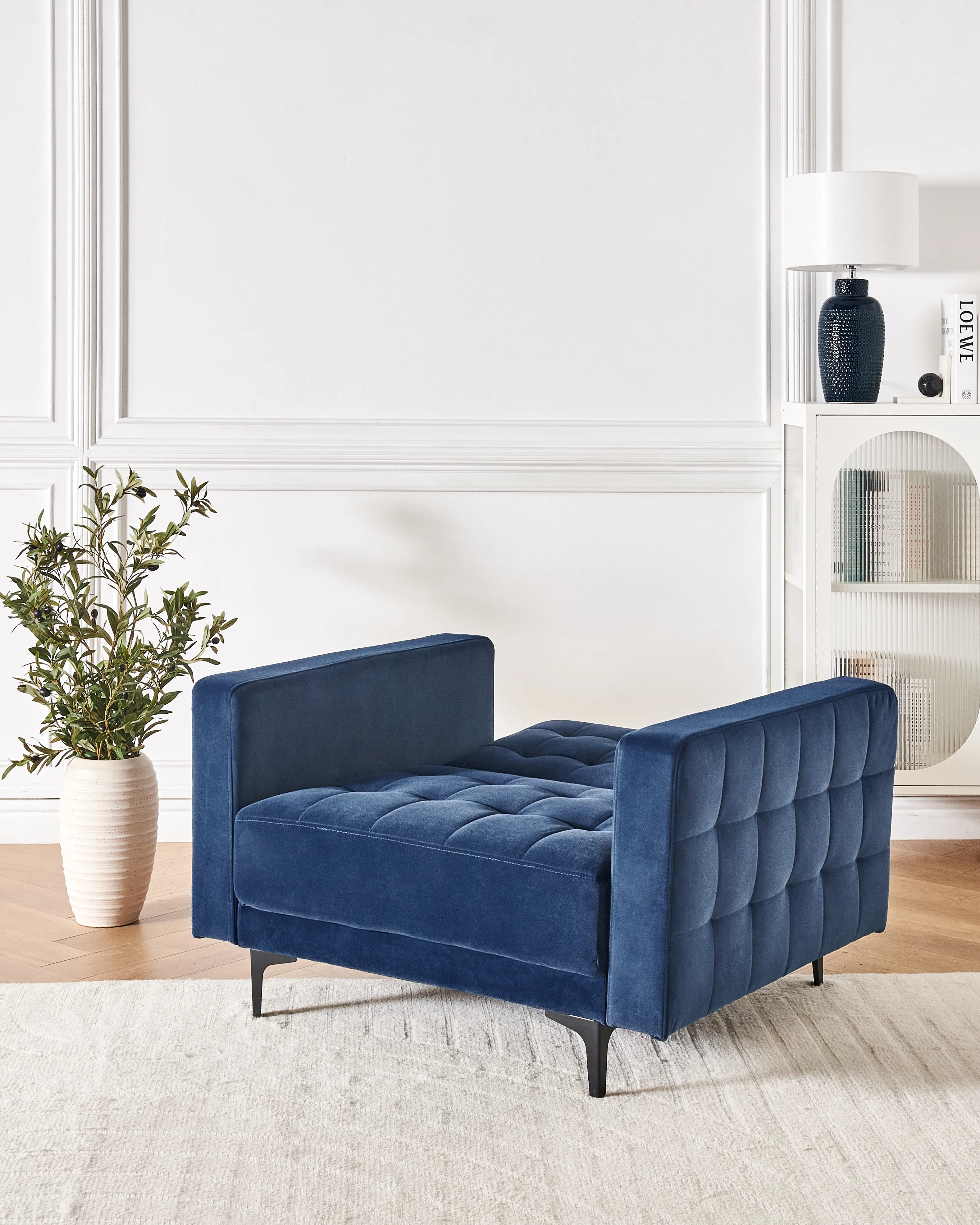 Fauteuil ABERDEEN Fluweel Blauw