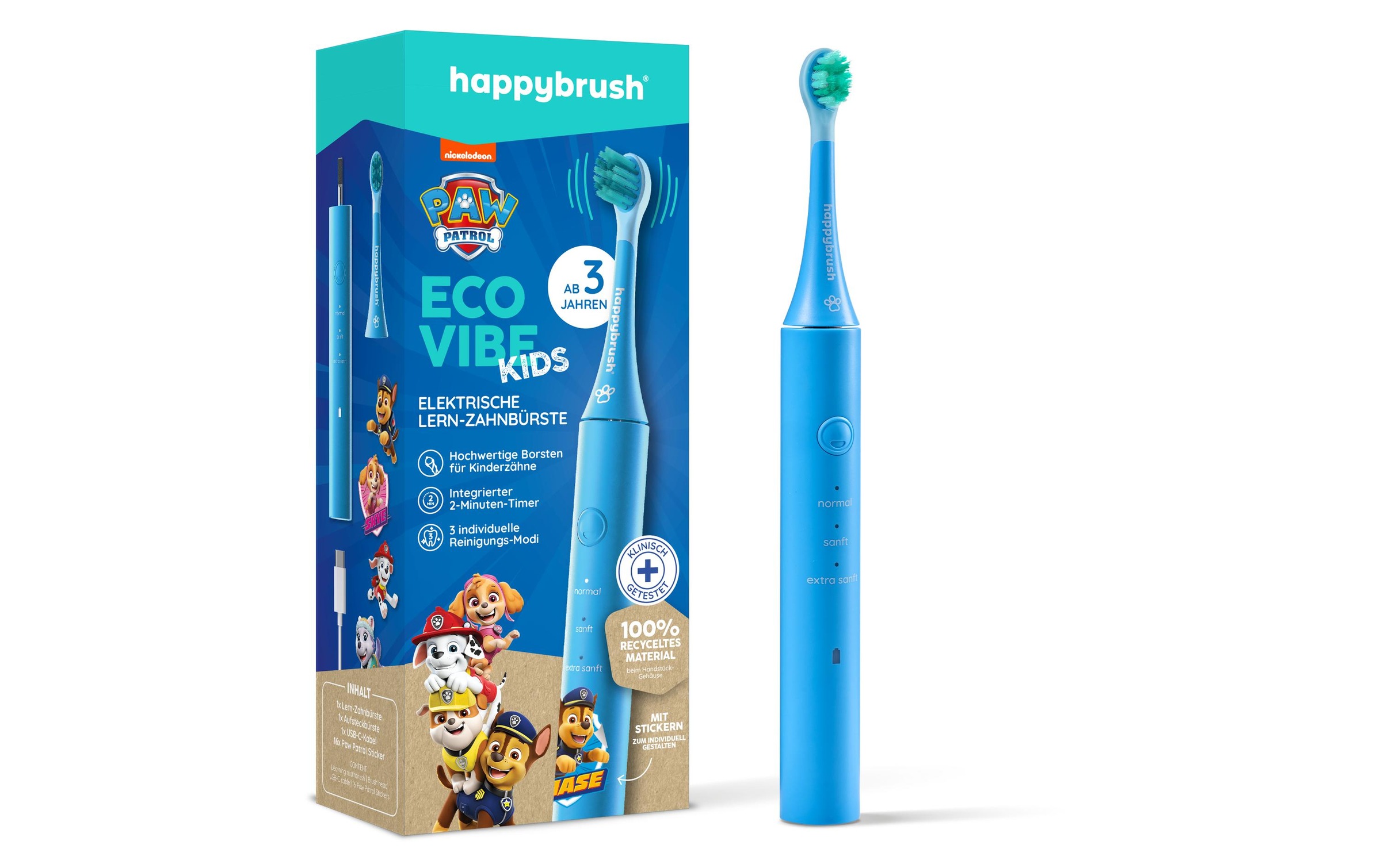 happybrush Schallzahnbürste »Eco Vibe Kids Paw Patrol«