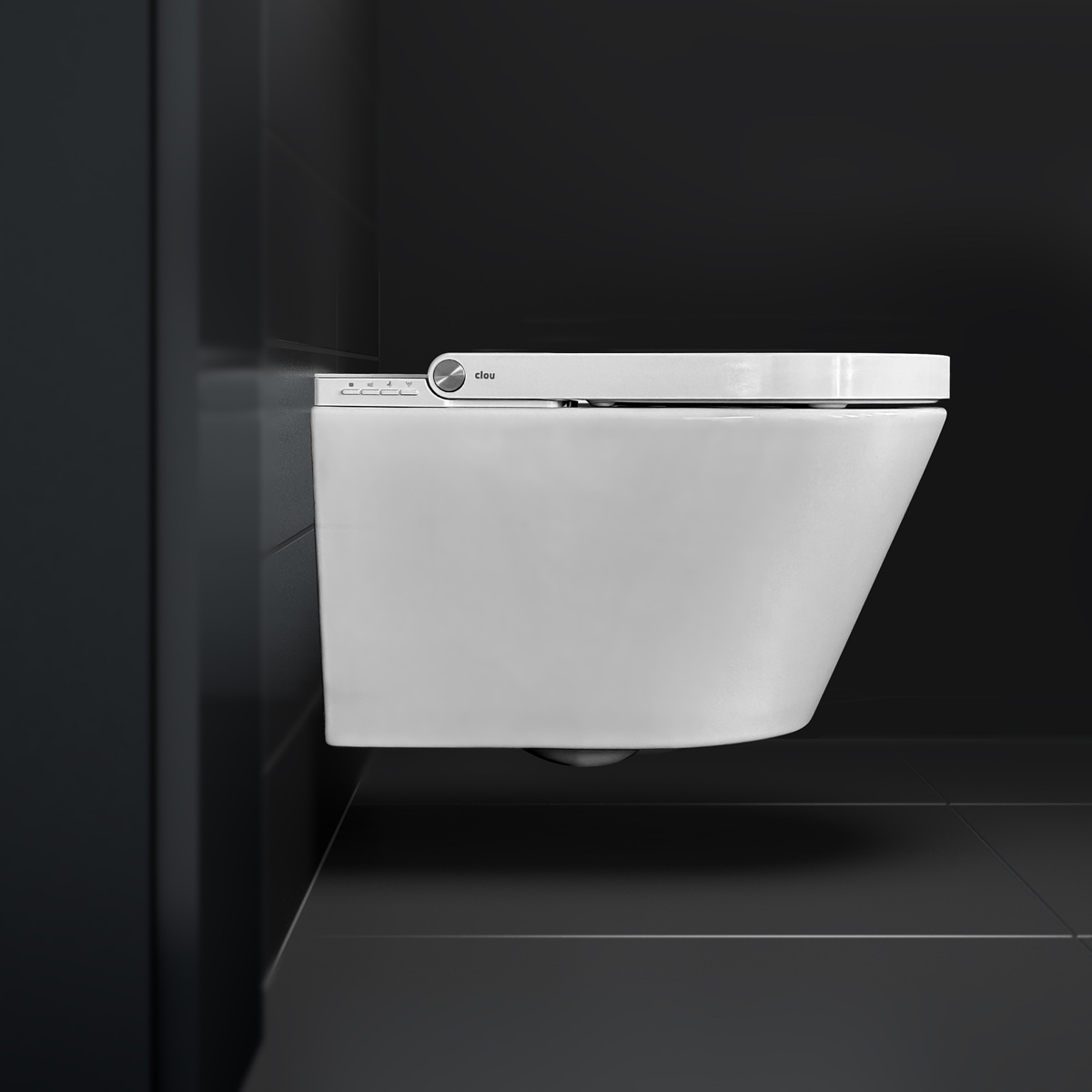 Clou Clever douche wc met turboflush en softclose zitting wit glans
