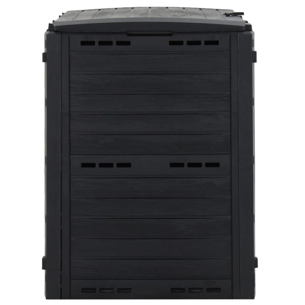 Composteur de jardin noir 280 l polypropylène