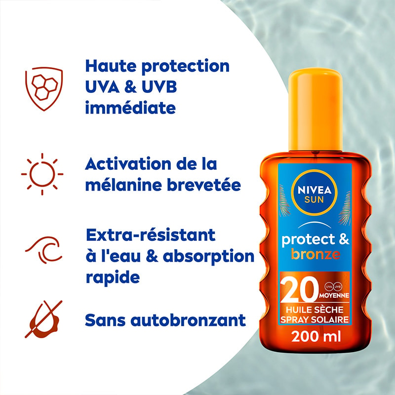 Huile solaire SPF 20 - Protect & Bronze - Corps - 200 ml