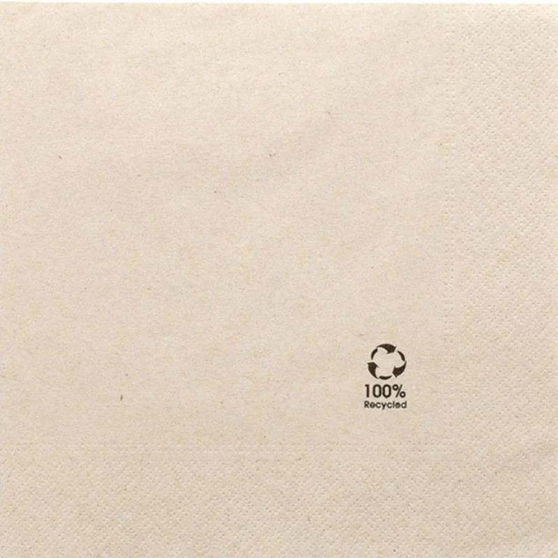 GDP - Serviette de table ouate - 40x40 - Naturel recyclé - x1600
