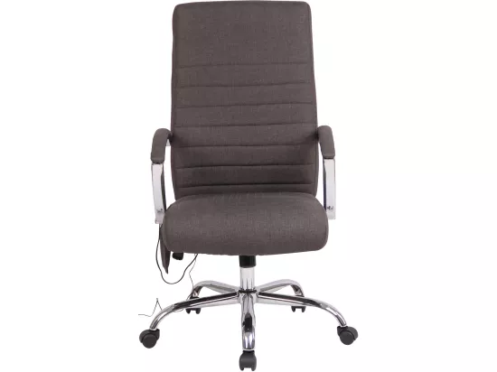 Chaise de bureau - Tissu & Métal chromé - Gris foncé - Valais
