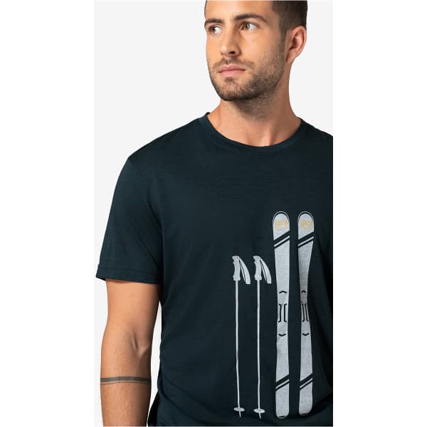 T-shirt randonnée SUPER.NATURAL M SKIING GEAR TEE BLUEBERRY/VAPOR GREY/GOLD FLAKE