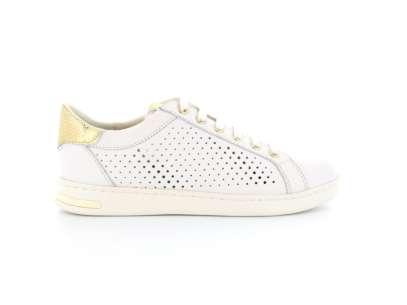 Geox-D JAYSEN D151BB Cuir Blanc-Or