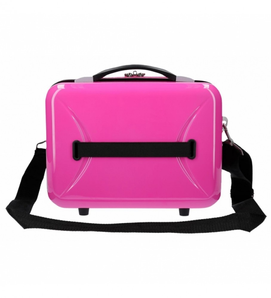 Movom Neceser ABS Movom Enjoy & Smile Happy Time Adaptável branco, fúcsia -29x21x15cm-