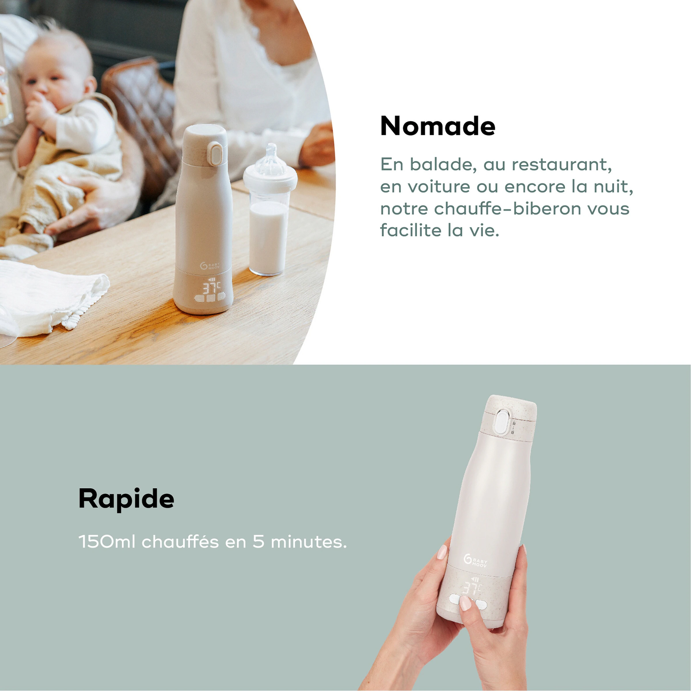 Babymoov Flaschenwärmer Moov&Feed beige