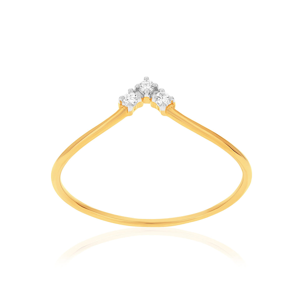 Bague or 375 jaune diamants