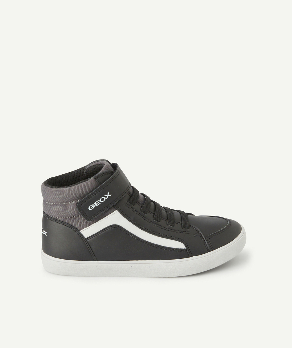 GEOXBASKETS MONTANTES GISLI NOIR ET GRIS FONCÉ