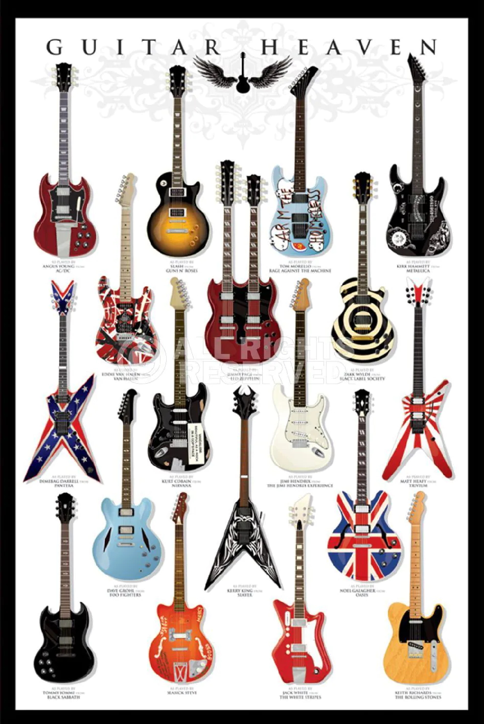 Poster Guitar Heaven, 61 x 91 cm