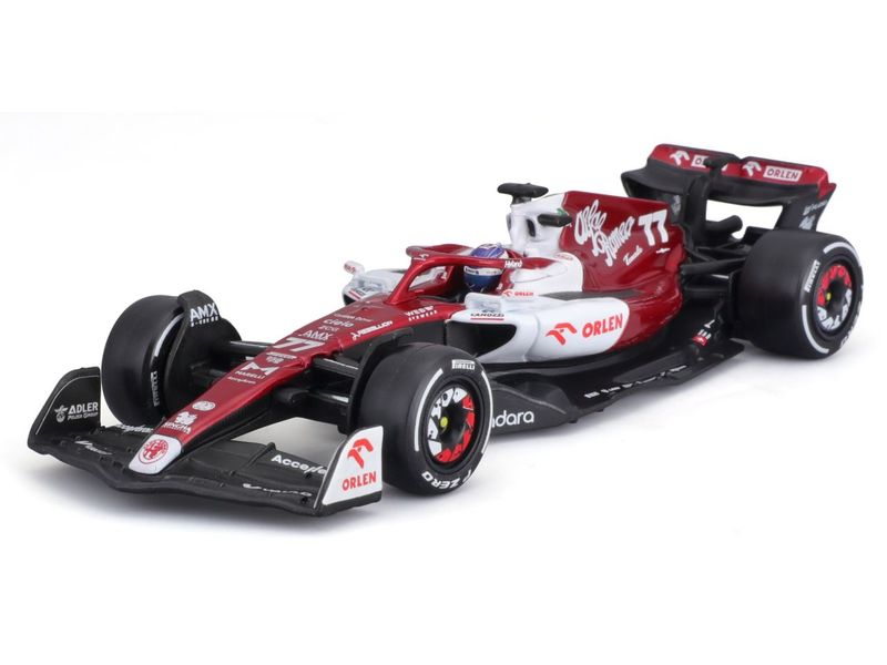 BBurago Alfa Romeo F1 Team Orlen C42 Bottas 2022 1:43 Sammlermodell im Massstab 1:43