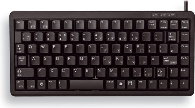 CHERRY kompakt minitastatur, Nordisk layout, USB, PS/2-adapter, 1,75m,