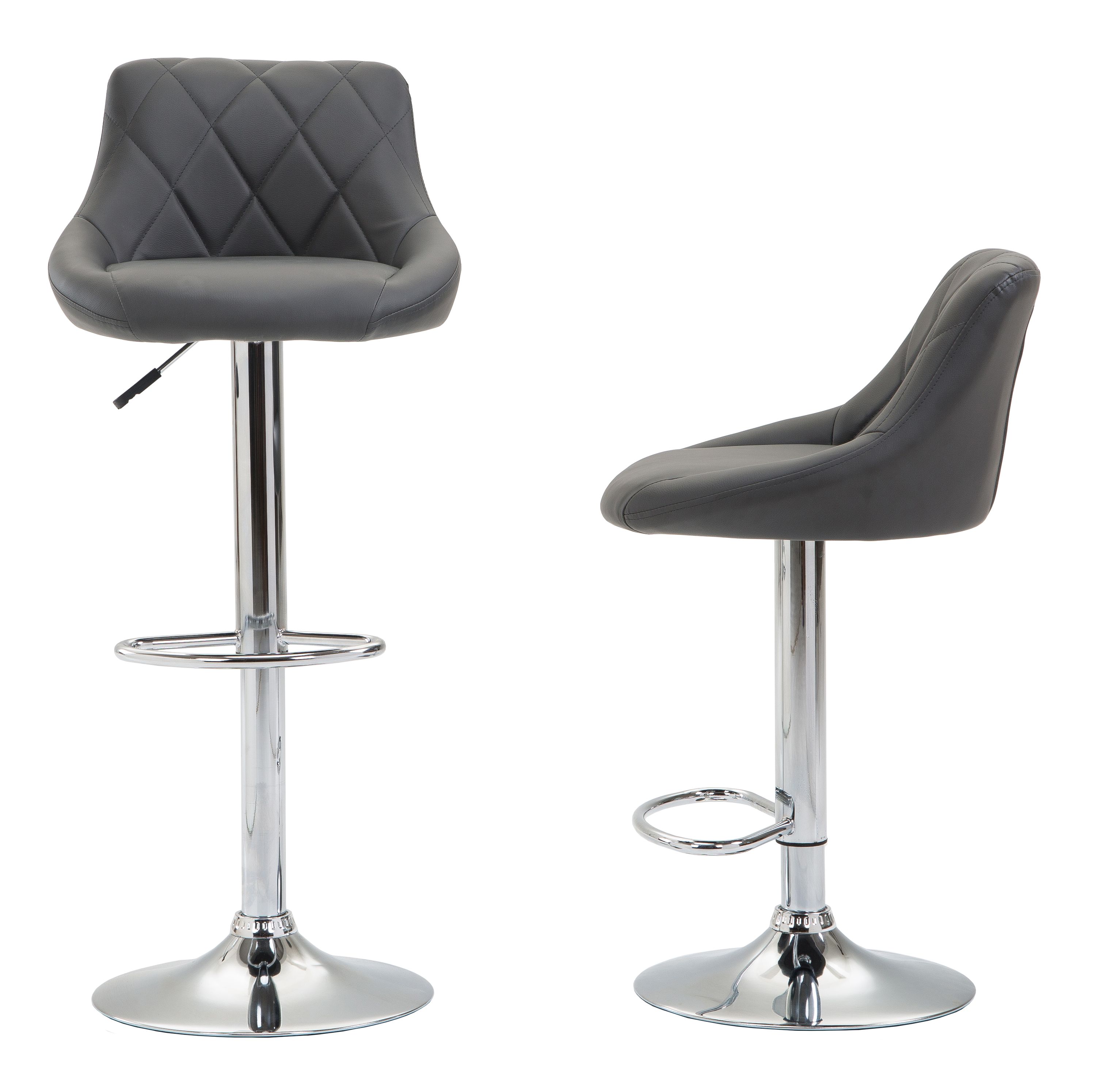 Barhocker JASPER 2er Set anthrazit