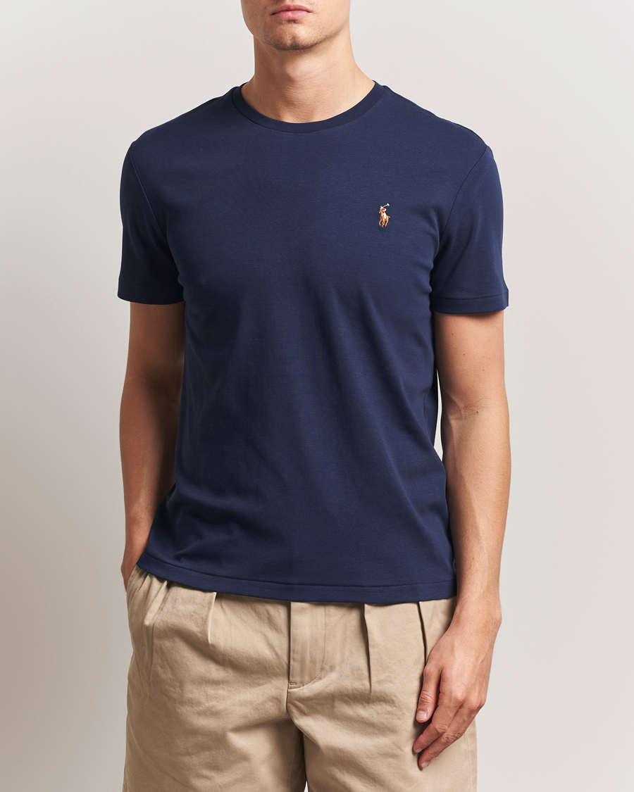 Polo Ralph Lauren Luxury Pima Cotton Crew Neck T-Shirt Refined Navy