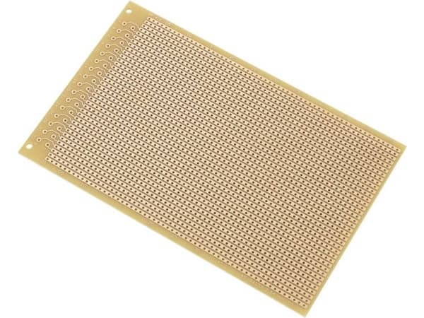 TRU COMPONENTS SU527466 Europrintplade Hårdt papir (L x B) 160 mm x 100 mm 35 µm Rastermål 2.54 mm Indhold 1 stk