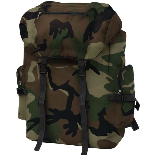 vidaXL Mochila Estilo Camuflagem do Exército 65 L - 91098