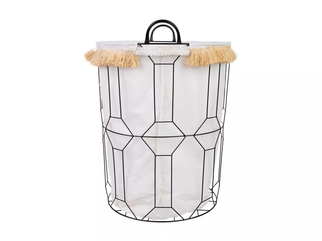 Panier à linge en métal et tissu D45x56/63