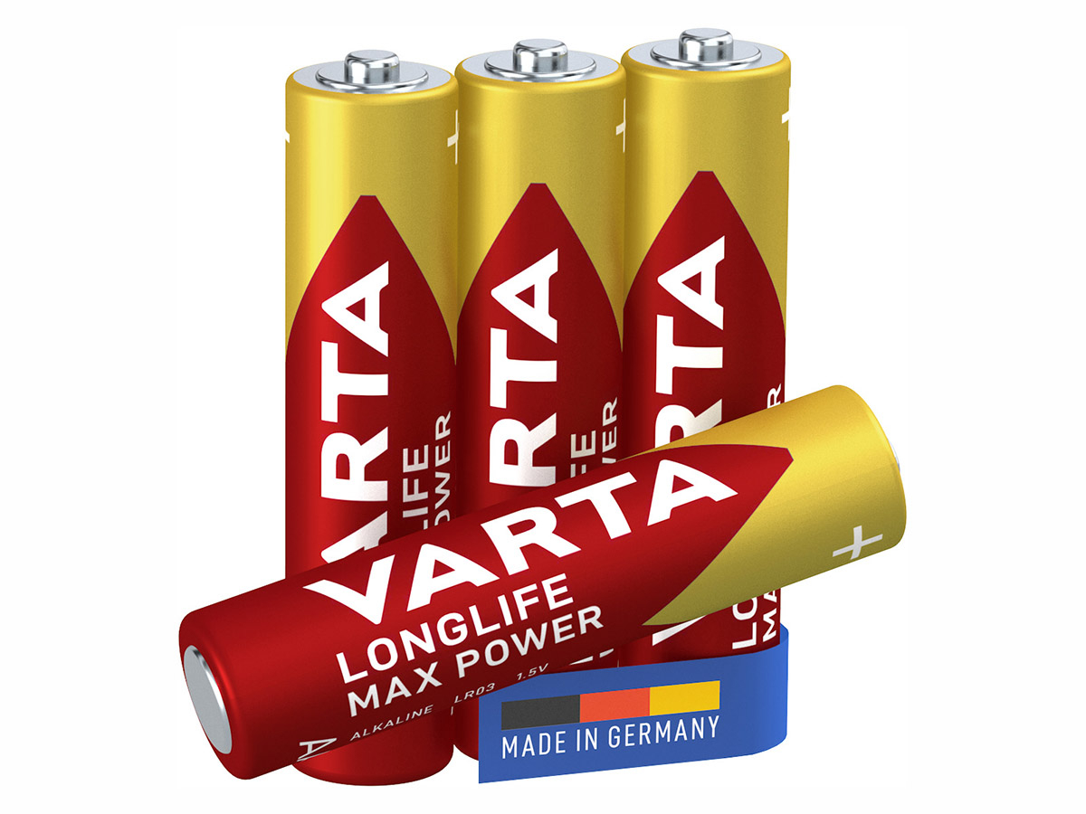 Varta 4x Longlife Max Power AAA batterijen