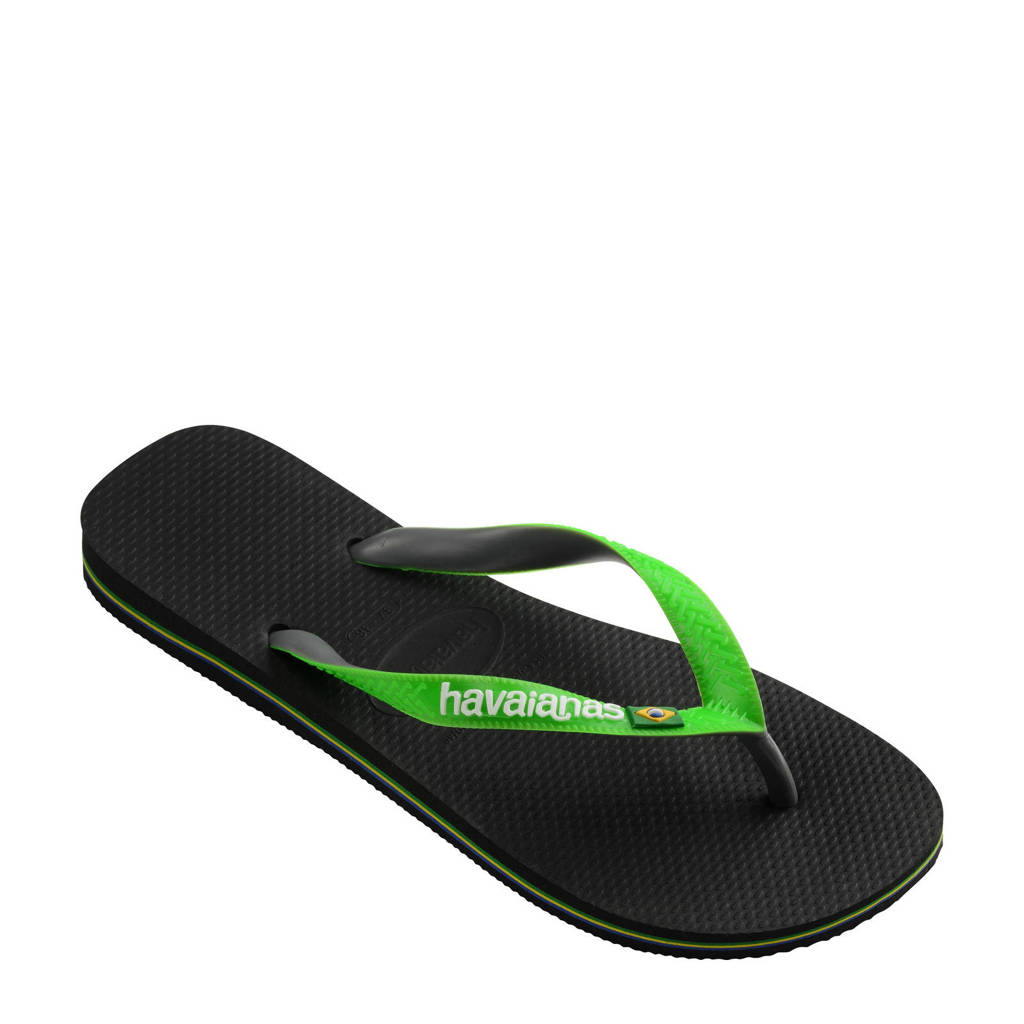 Havaianas Brasilteenslippers groen/zwart