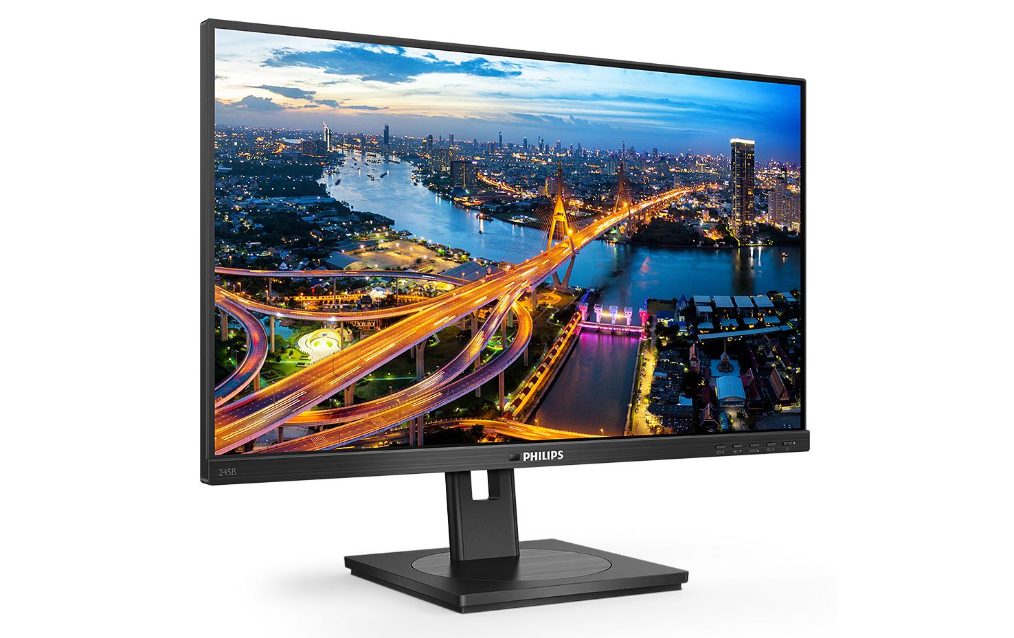 Monitor 245B1/00<br>Sparsamer und ergonomischer 23,8