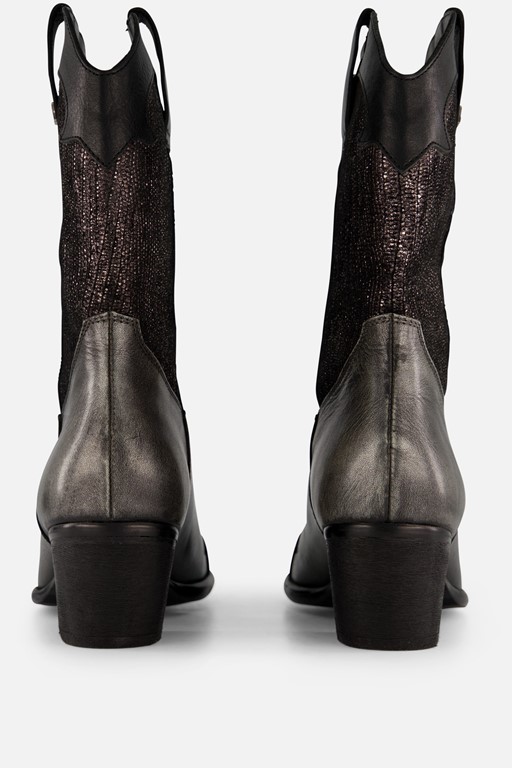 Lazamani Cowboylaarzen grijs Leer