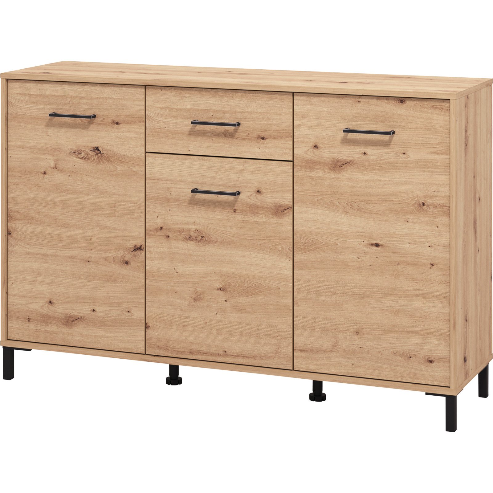 Kommode Vienna, Dekor Eiche Artisan, 138 x 90 x 40 cm