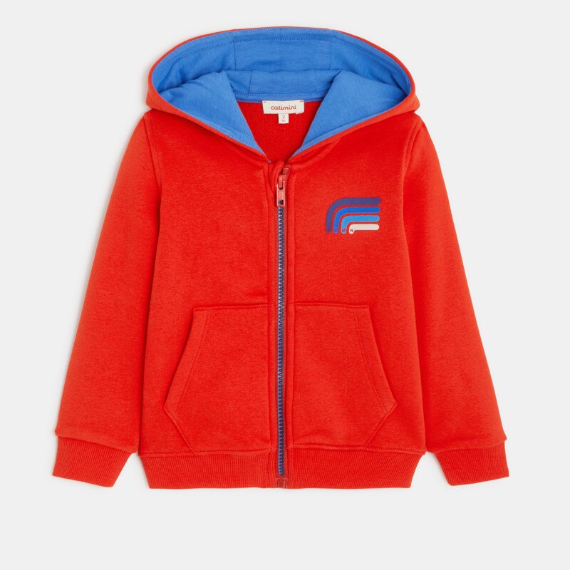 Cardigan bébé garçon rouge en coton recyclé Catimini Rouge