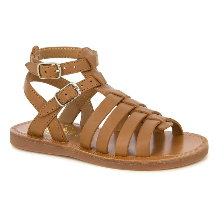 Pom d'Api Sandales Plagette Gladiator | Camel