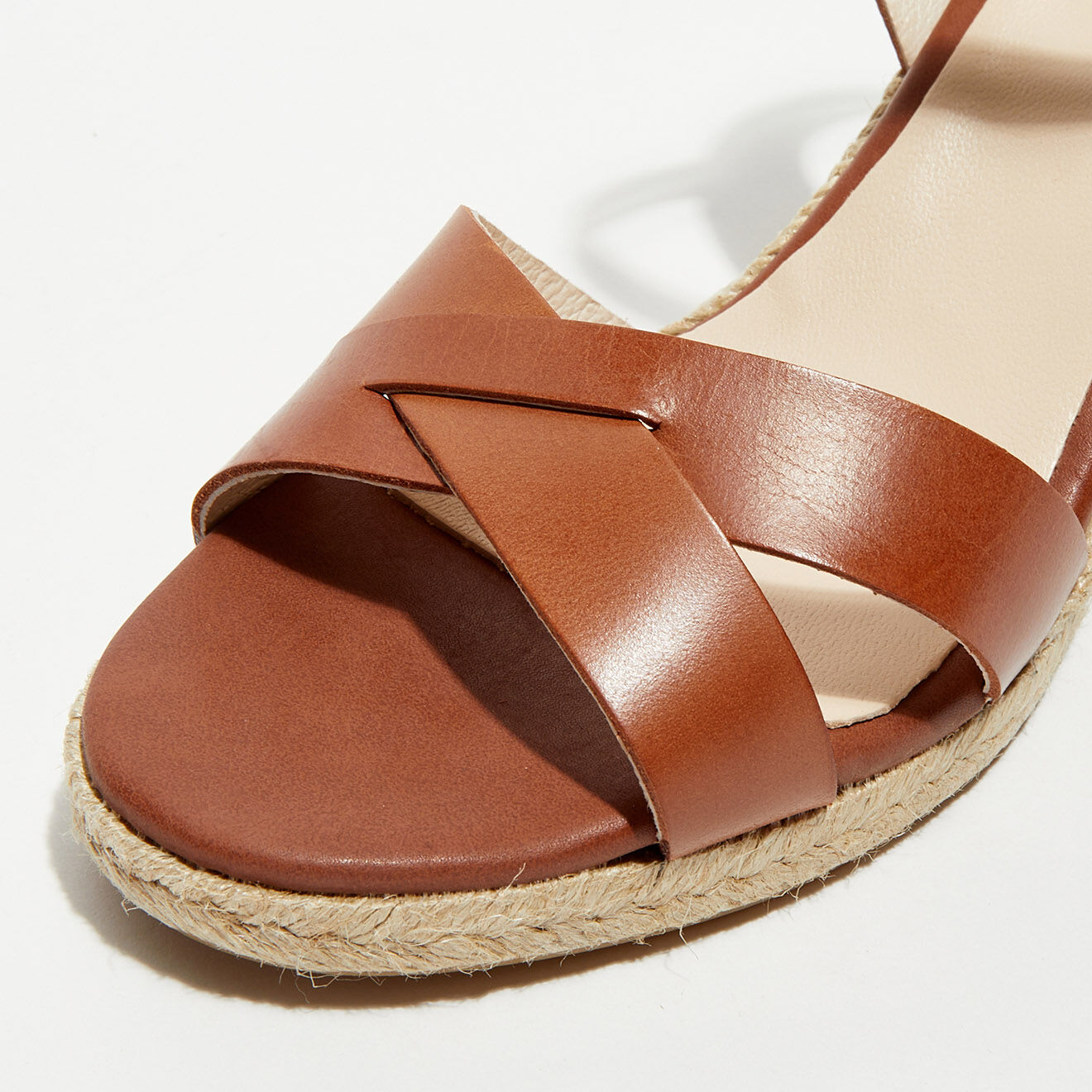 Jonak Espadrilles compensées en Cuir  marron - Talon 6.5 cm