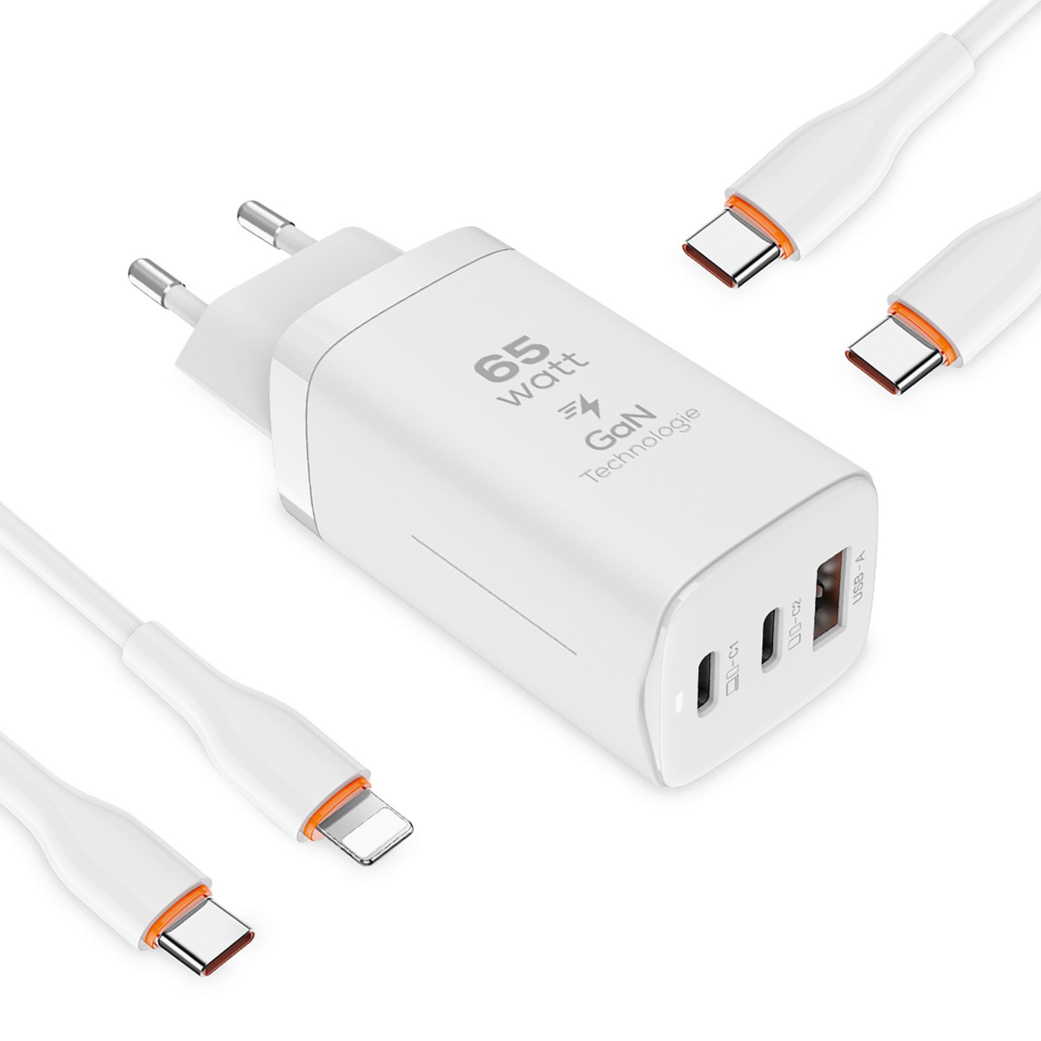 CEEM GAN 3-in-1 USB-Ladegerät mit Schnellladekabel