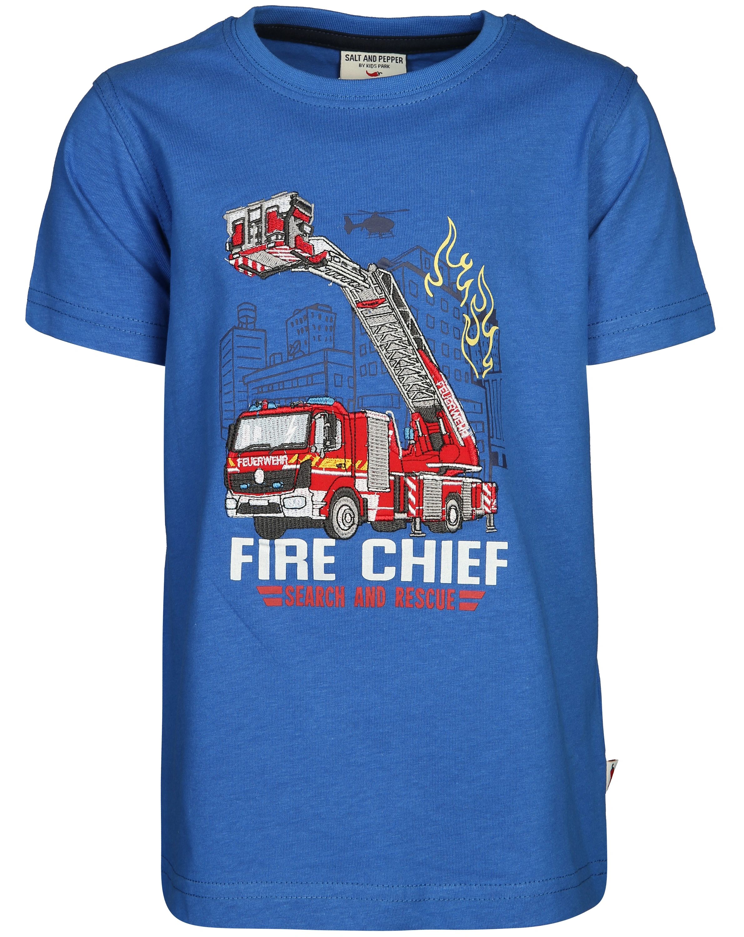 T-Shirt SEARCH AND RESCUE in strong blue