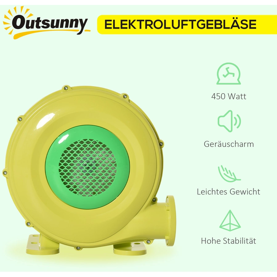 Outsunny Luftpumpe leichter Transport, kompakt und leicht Gelb