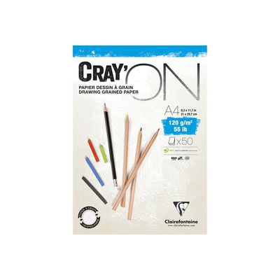Clairefontaine Cray'On - papier à dessin - A4 - 50 feuilles