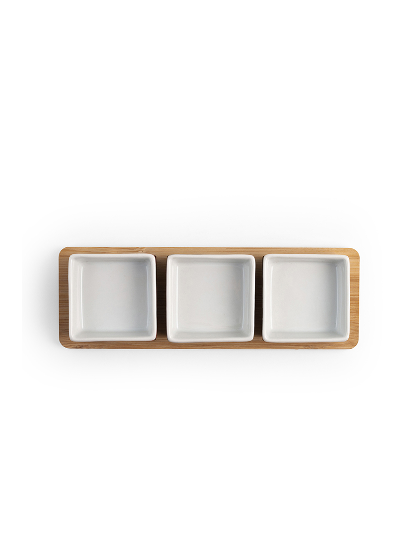 Christmas Tray with 3 Cups 9x28cm