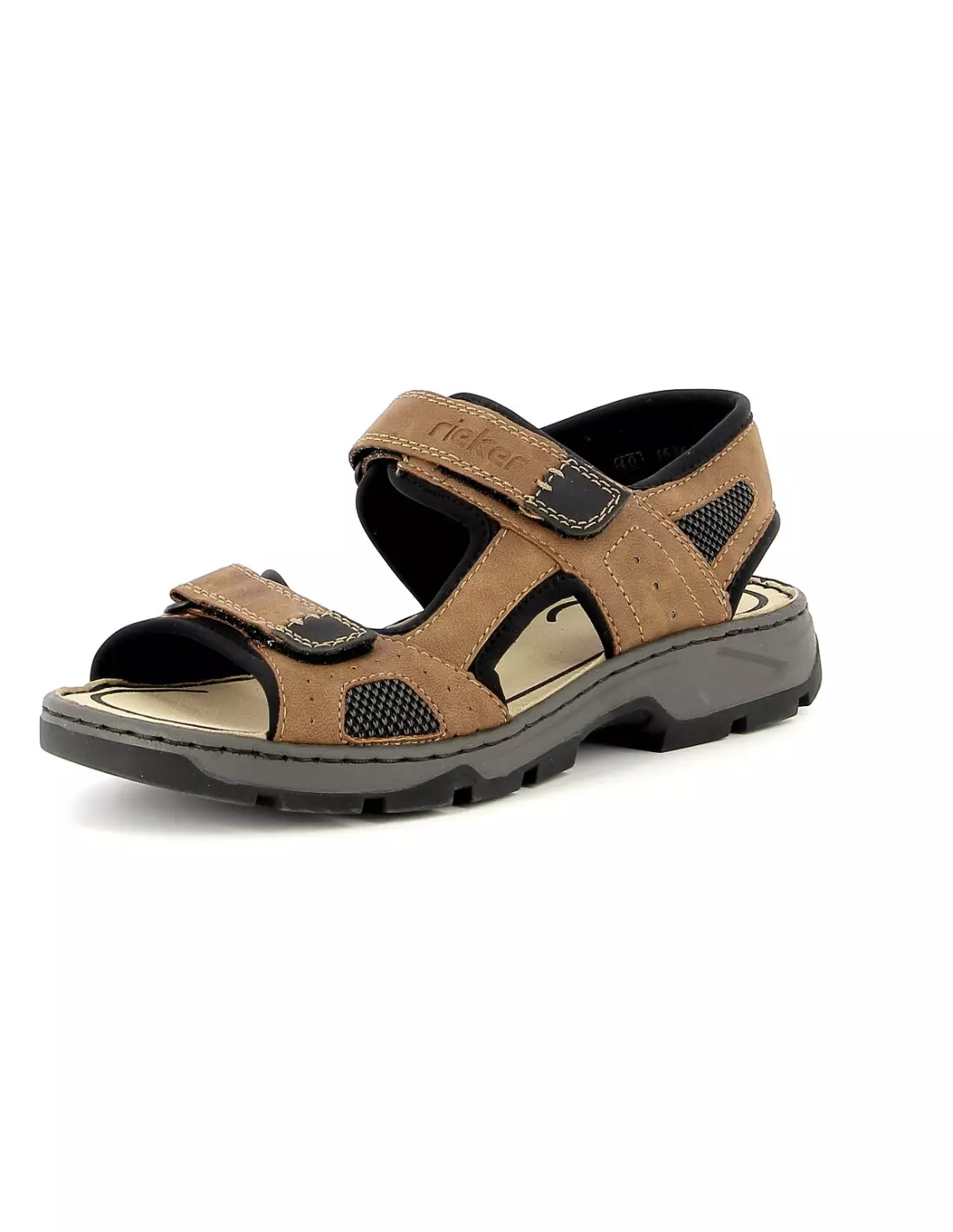 RIEKER 26156 - Sandales, mules & nu-pieds Mandelschwarz