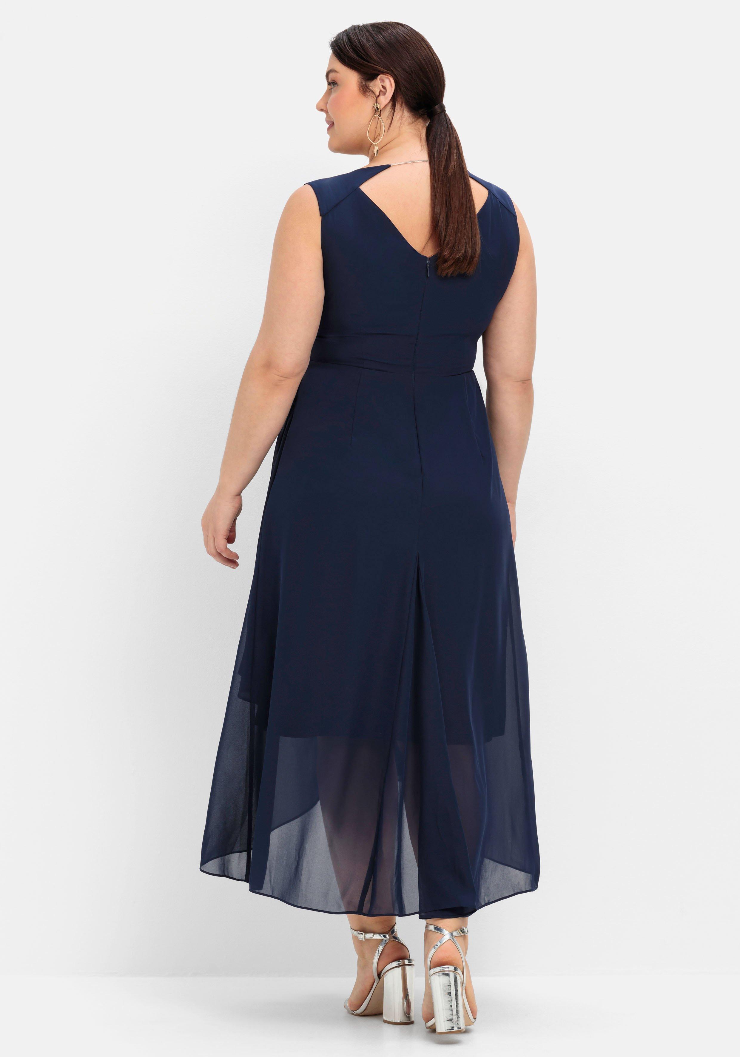 Chiffonkleid in Wickeloptik
