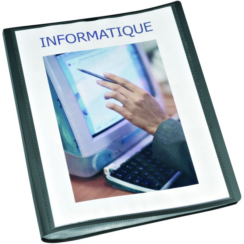 Protège-documents personnalisable Viquel - Essentiel Recycle - polypropylène opaque A4 50 pochettes - 100 vues couleur
