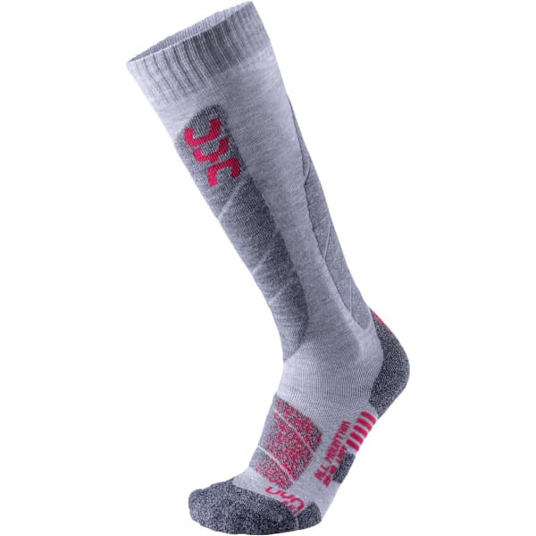 Chaussette de ski UYN LADY SKI ALL MOUNTAIN SOCKS L LIGHT GREY MELANGE/CORA
