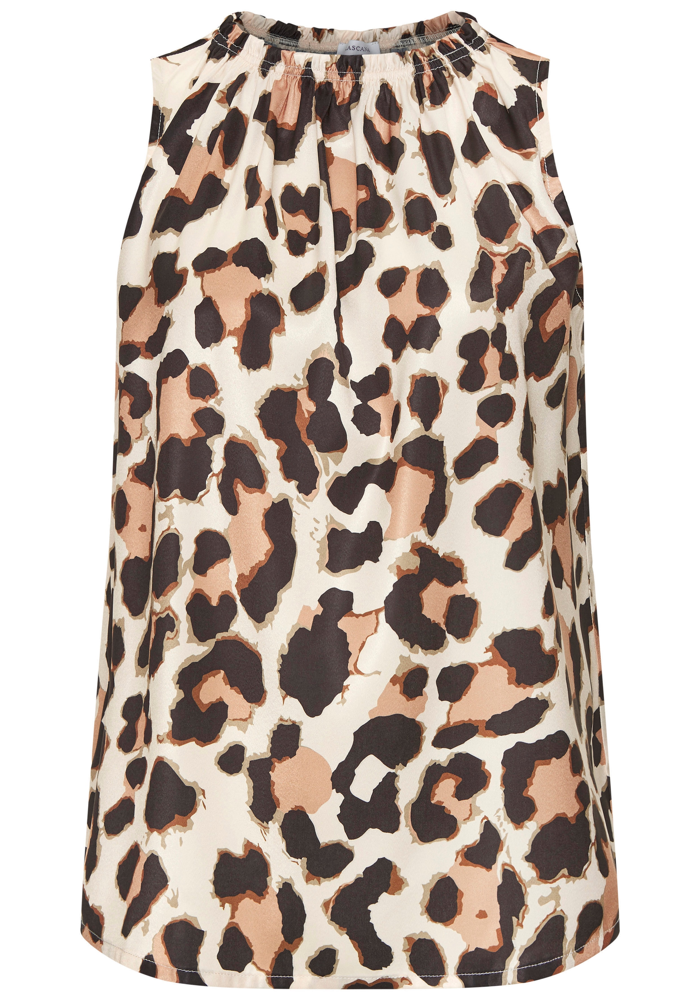 LASCANA Blusentop aus Satin mit Leoprint, elegantes Top