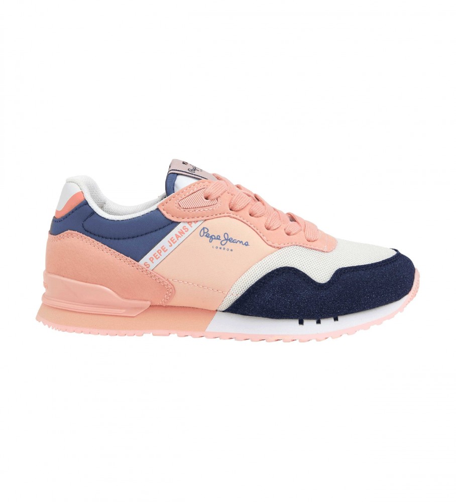 Tênis Pepe Jeans London Basic, rosa, multicolorido