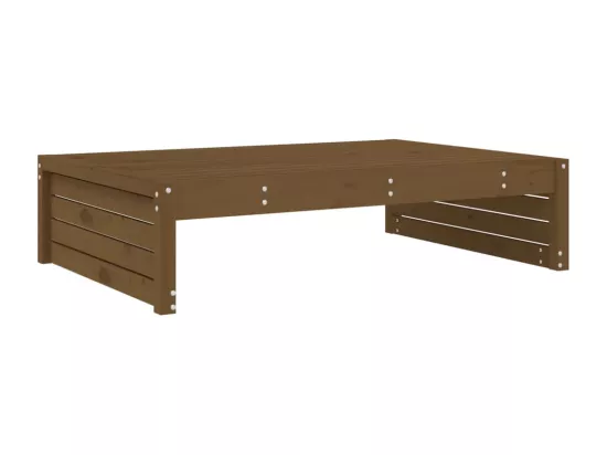 Repose-pied de jardin 120x80 cm marron miel bois de pin massif