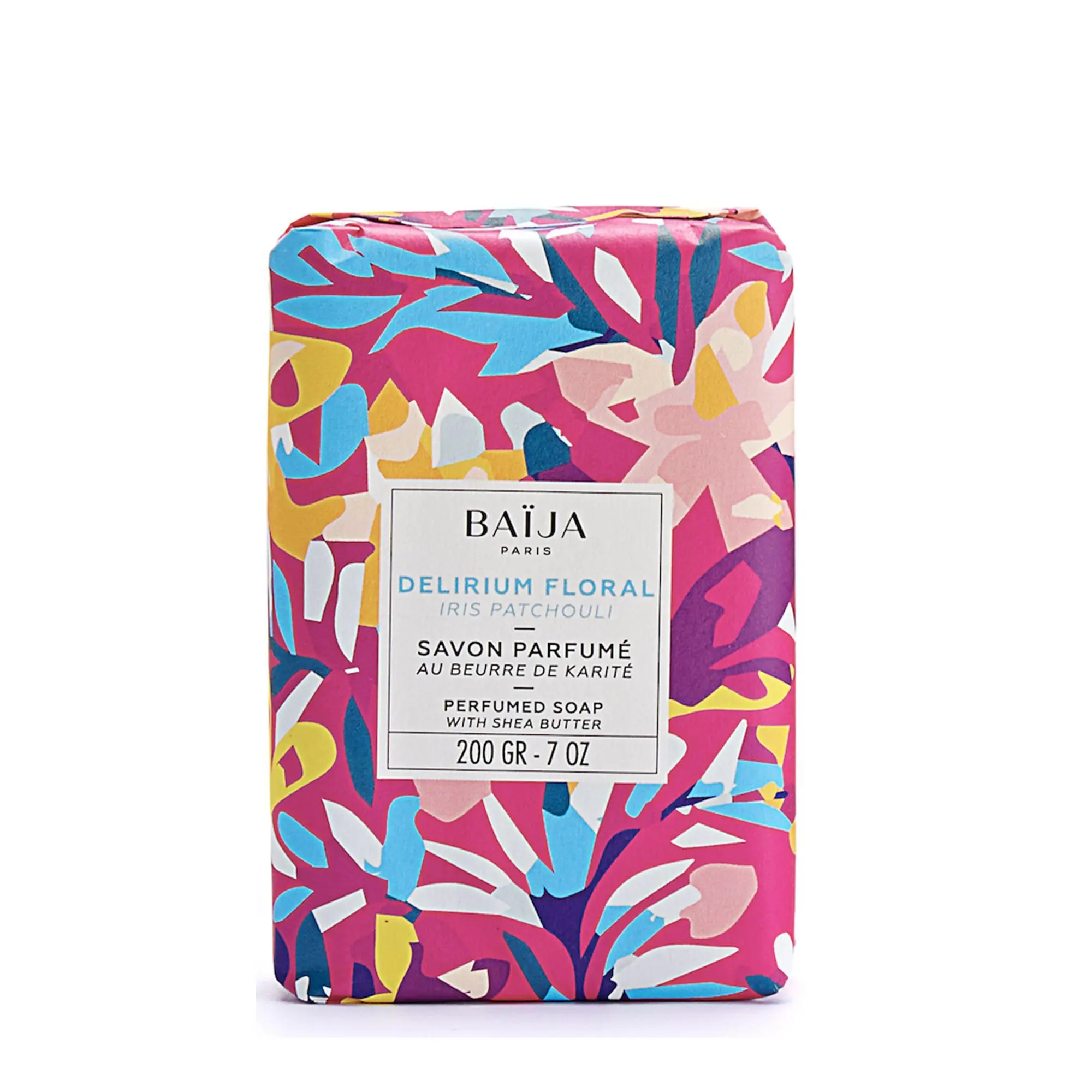 Baïja - SAVON SOLIDE DELIRIUM FLORAL Savon solide corps et mains Iris Patchouli- Baija