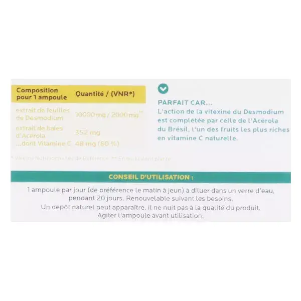 Fitoform Le Desmodium+ à la Vitamine C Naturelle 20 ampoules