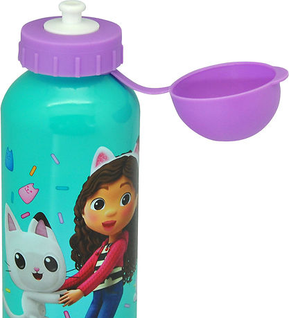 Gabby's Dollhouse Trinkflasche - 500 ml - Aluminium - Türkis/Lil