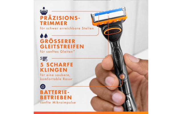 Gillette Nassrasierer »Gillette Fusion5 Power 12er + Handstück«